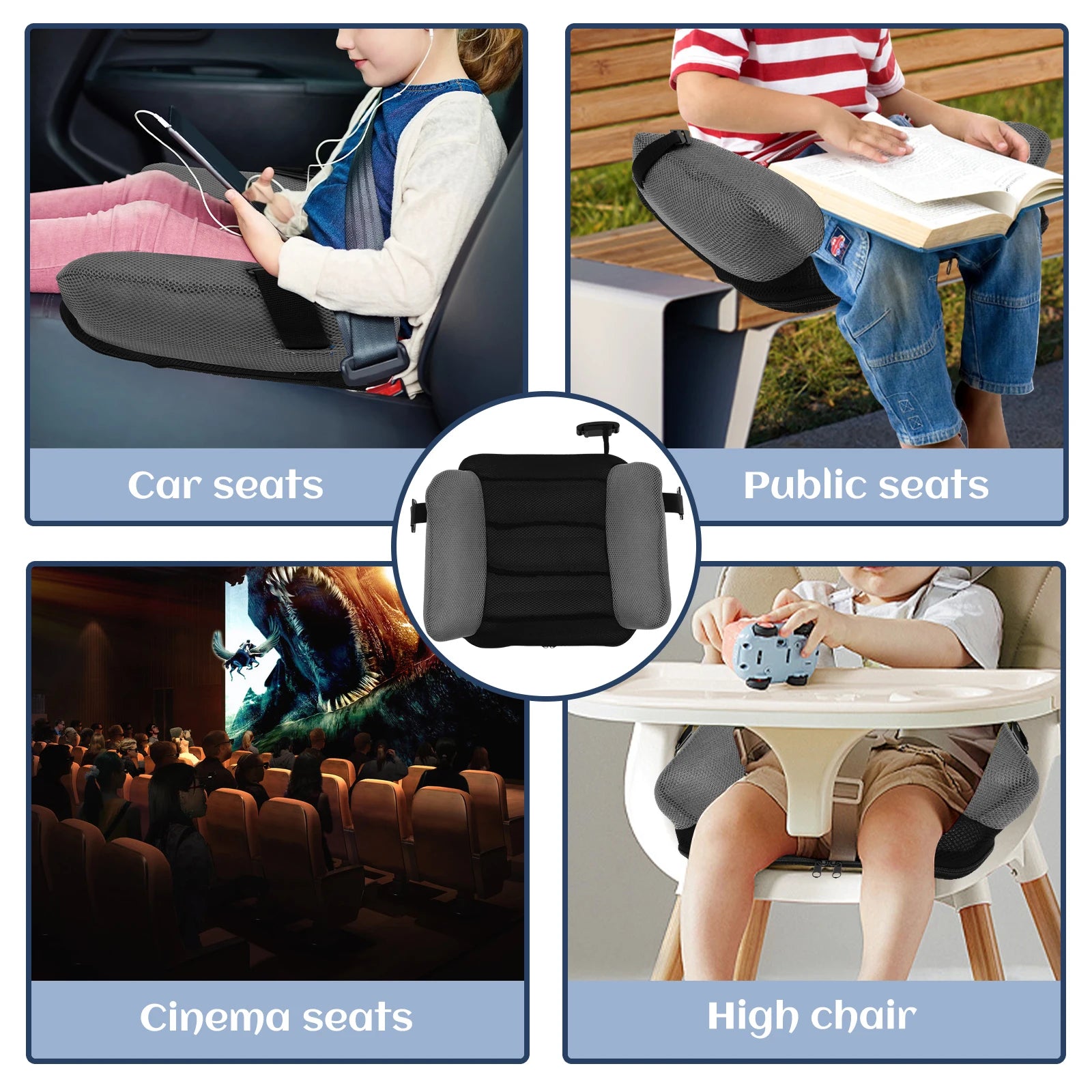 Inflatable Booster Car Seat for Children, Lightweight and Portable