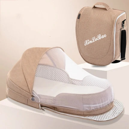 Luvano – Cama de bebé plegable con mosquitera, segura e compacta
