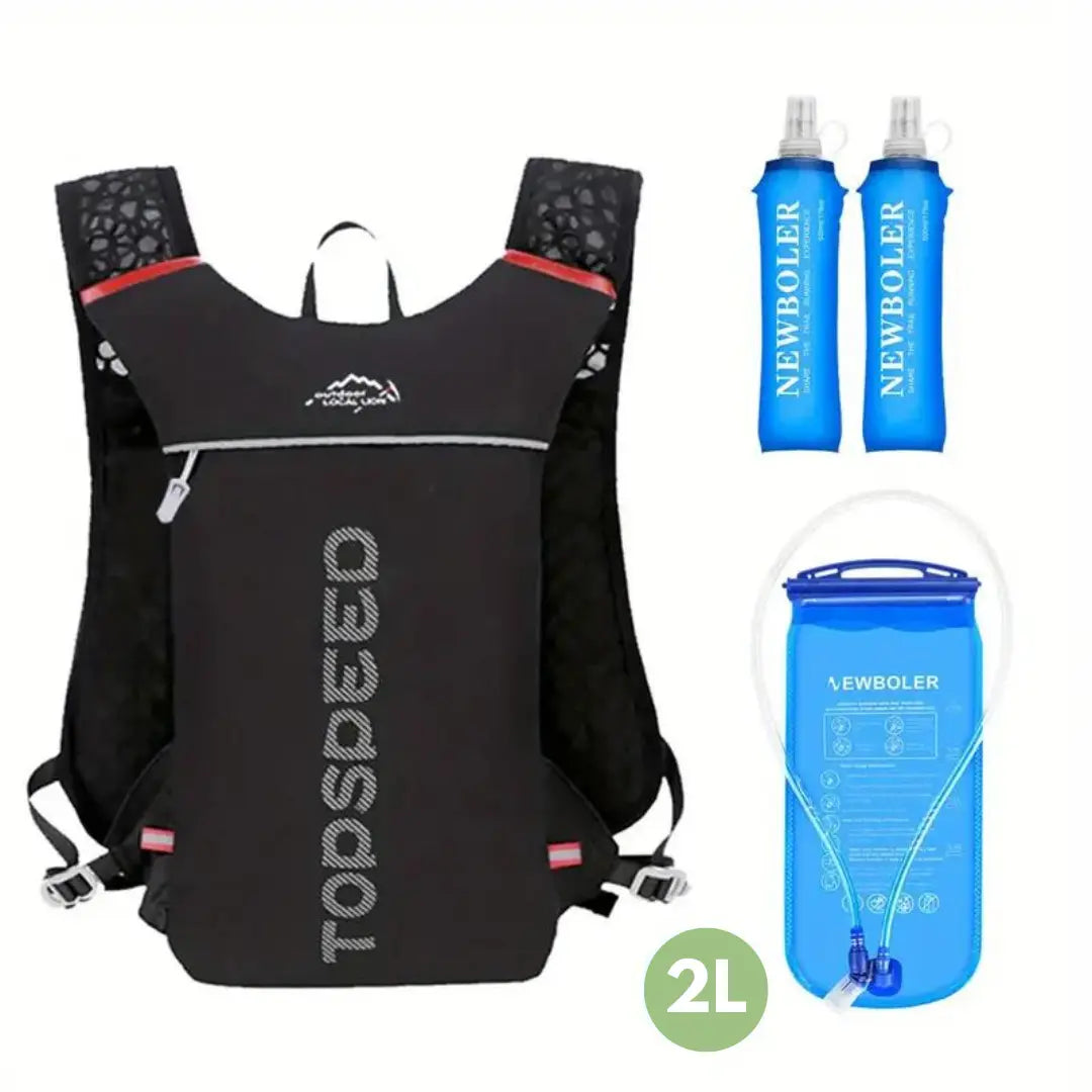 Water backpack – Lightweight hydration backpack 5L with 2L water bladder & bottles