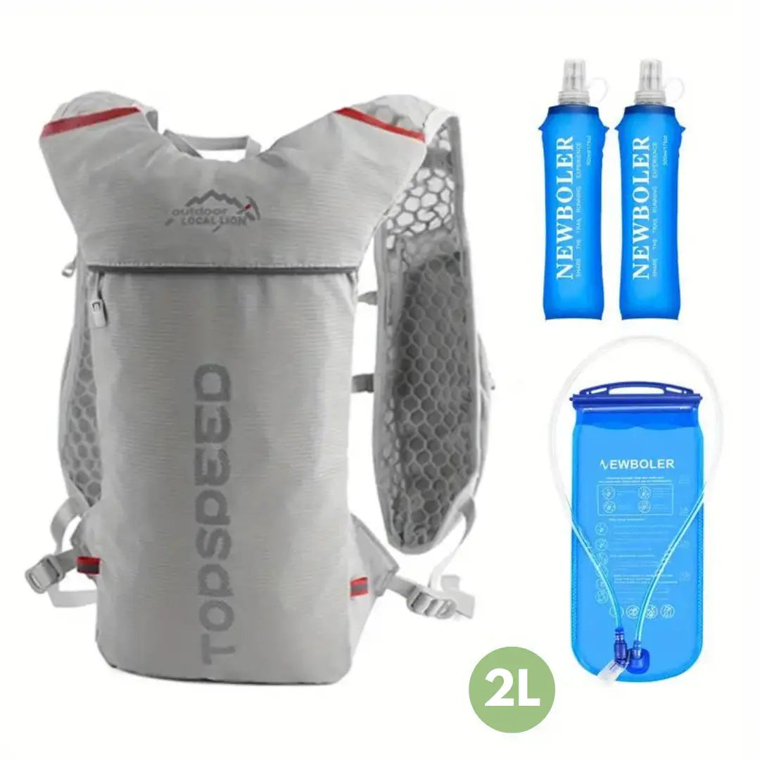 Water backpack – Lightweight hydration backpack 5L with 2L water bladder & bottles