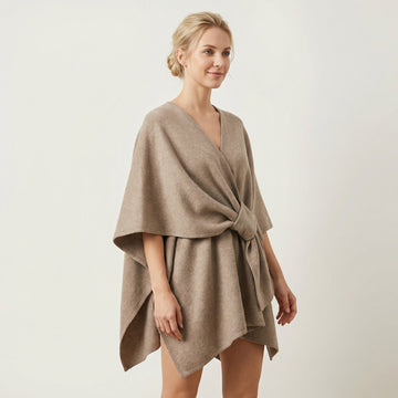 Dames Poncho Vest – Elegant Wikkelmodel, Zacht Draagcomfort & Soepele Valling