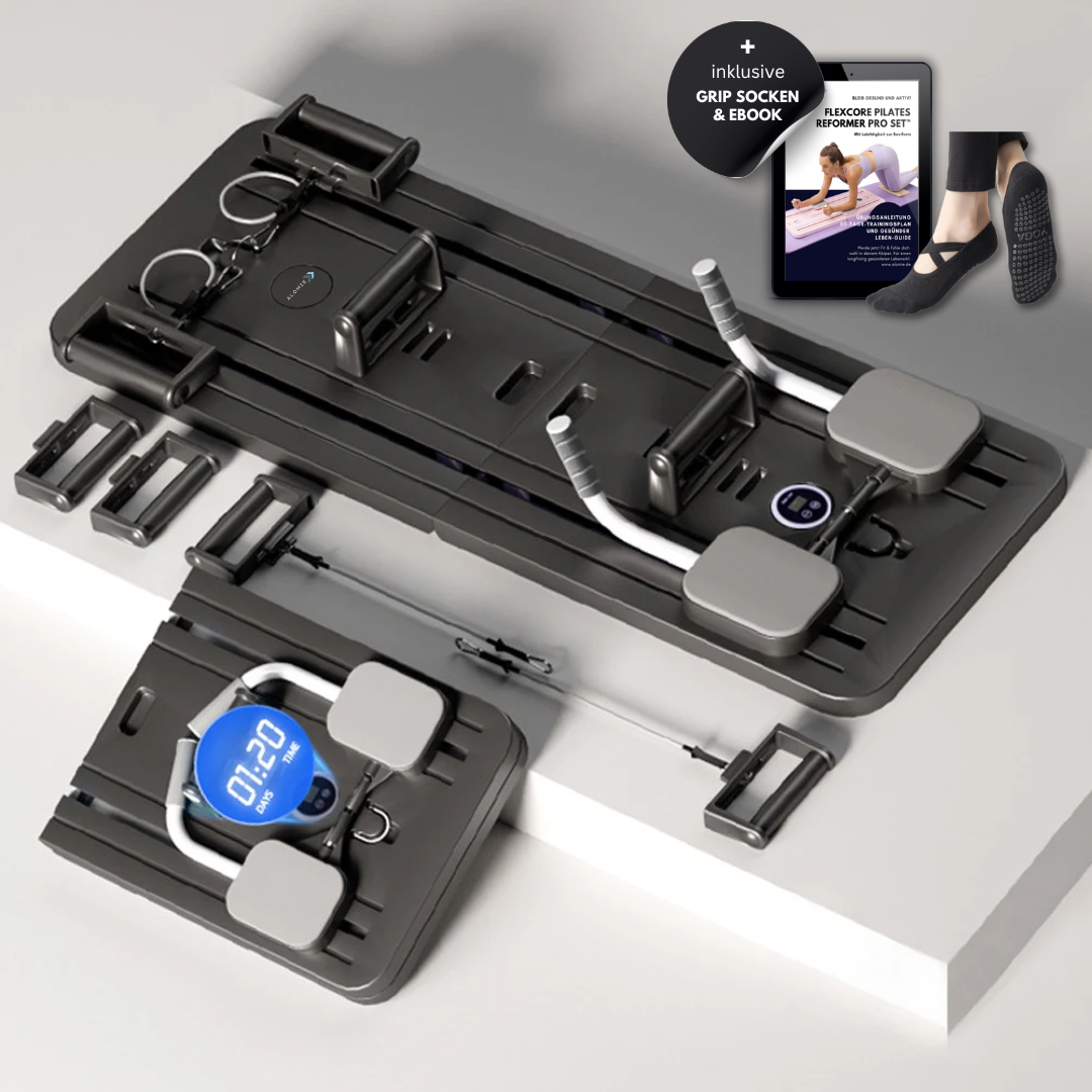 Set de Pilates Reformer – Sistema de entrenamiento compacto con bandas elásticas de resistencia para fitness en casa
