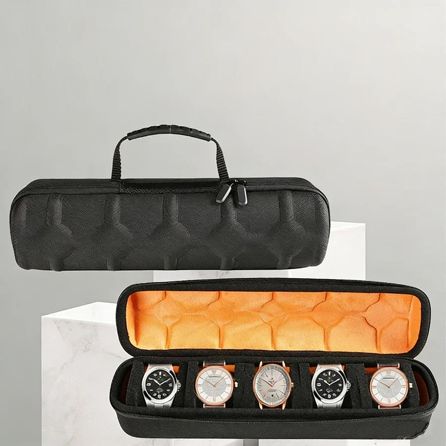 Portable Watch Box for Men - Travel Case Organizer with Anti-Move Storage 1