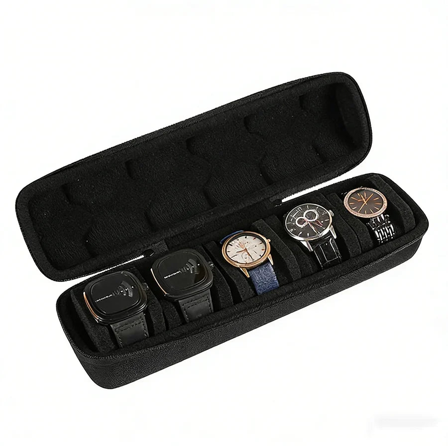 Portable Watch Box for Men - Travel Case Organizer with Anti-Move Storage 4