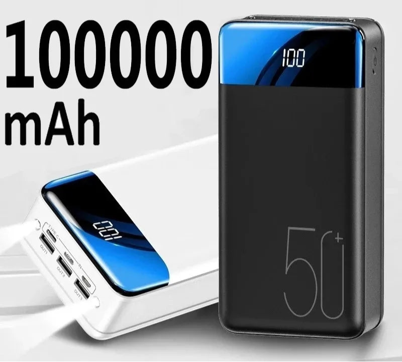 PowerBloc 50k Powerbank 50000 mAh – USB-C Fast Charger for Travel & Emergency