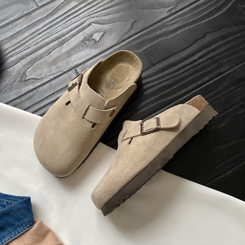 Sola – Sandalias unisex de coiro transpirable con plantilla ergonómica para verán e uso doméstico