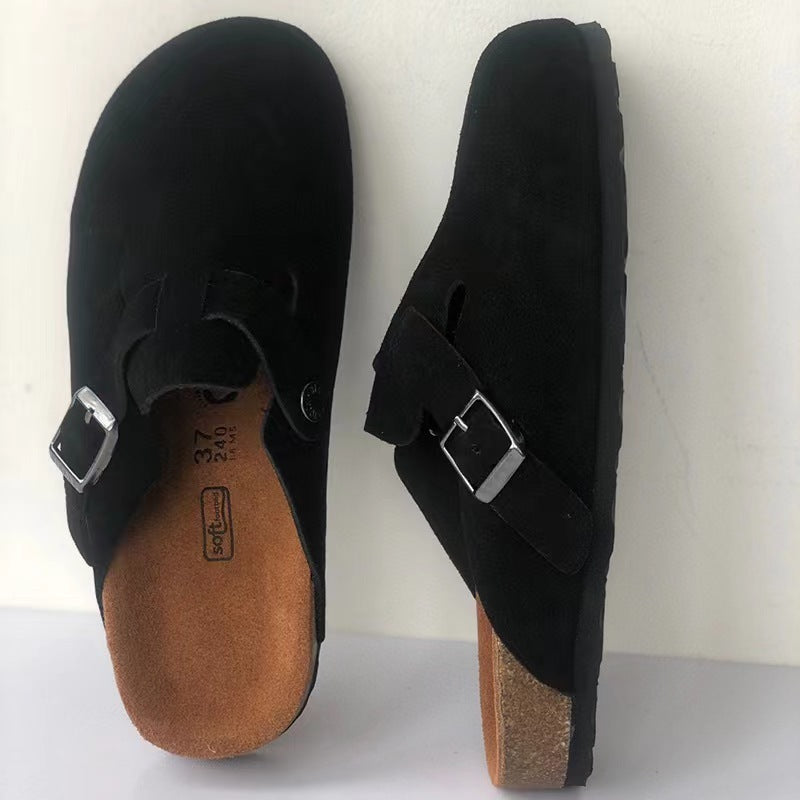 Sola – Sandalias unisex de coiro transpirable con plantilla ergonómica para verán e uso doméstico