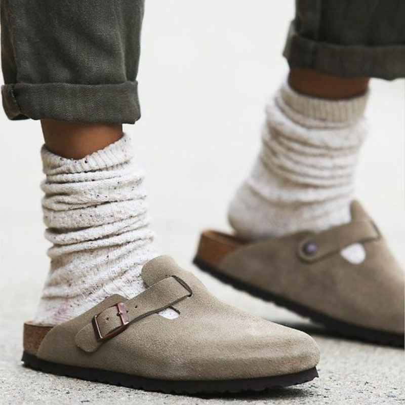 Sola – Sandalias unisex de coiro transpirable con plantilla ergonómica para verán e uso doméstico