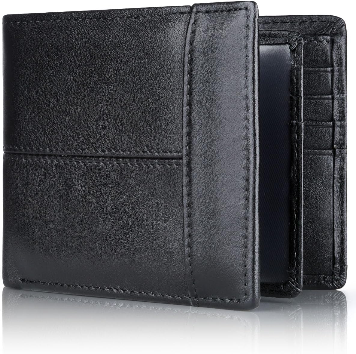 Premium RFID-Blocking Leather Bifold Wallet for Men - SlimArmor 0
