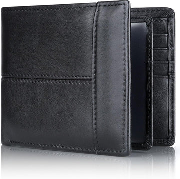 Premium RFID-Blocking Leather Bifold Wallet for Men - SlimArmor 0
