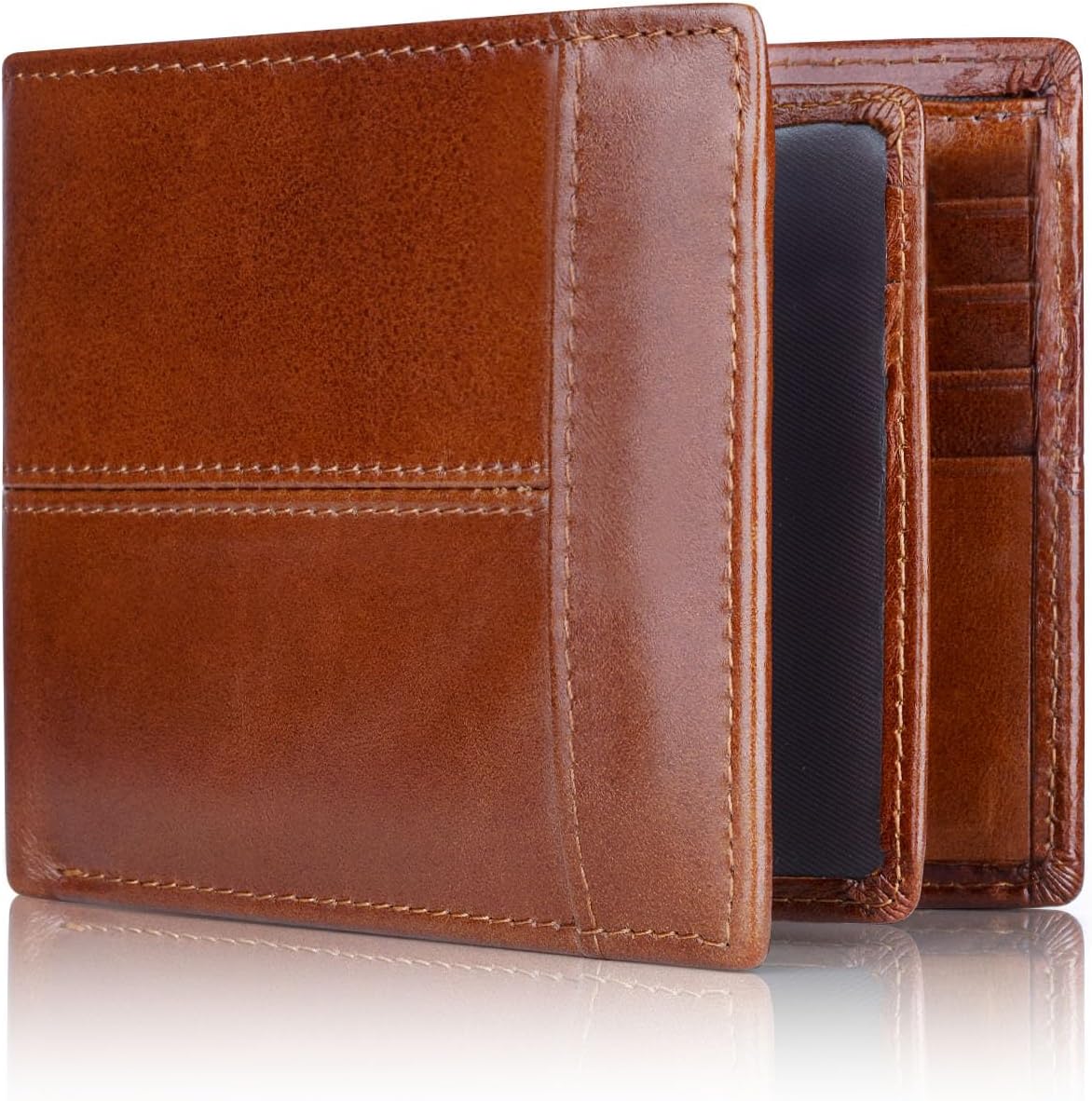 Premium RFID-Blocking Leather Bifold Wallet for Men - SlimArmor 2