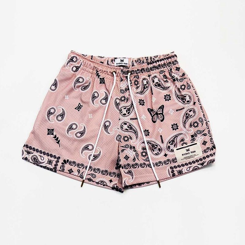 Melzano David pantalón curto estampado de malla transpirable