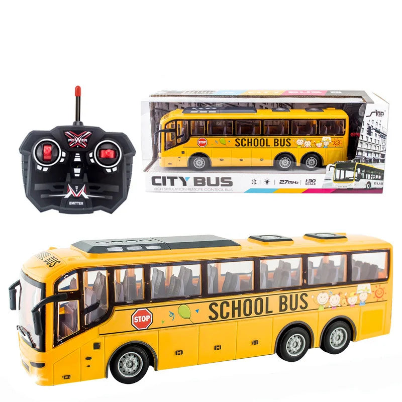 TurboMover – Autobús urbà RC joguina 4 canals, vermell/groc, 31 cm