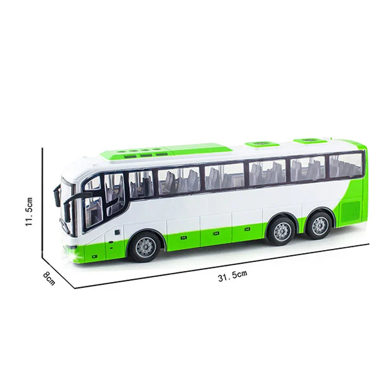 TurboMover – Autobús urbà RC joguina 4 canals, vermell/groc, 31 cm