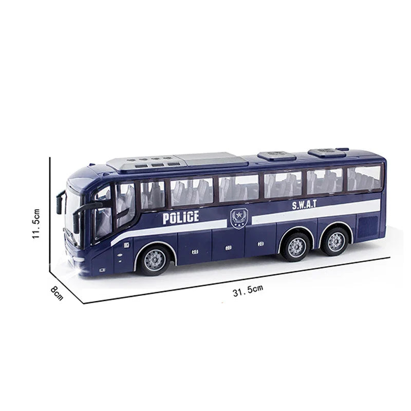 TurboMover – Autobús urbà RC joguina 4 canals, vermell/groc, 31 cm