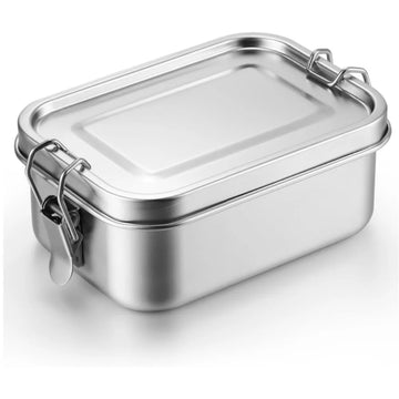 Edelstahl Bento Lunchbox 800ml – Auslaufsicher, Fächer, Spülmaschinenfest