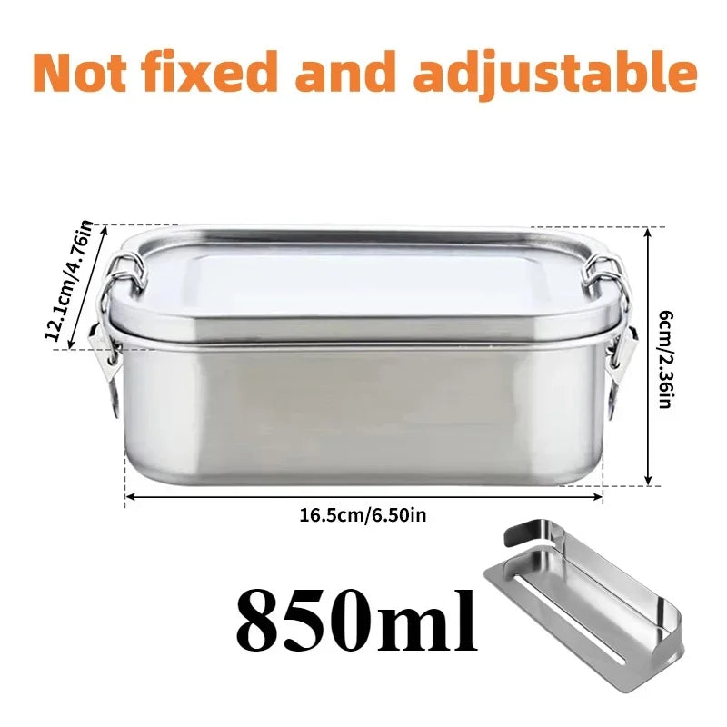 Edelstahl Bento Lunchbox 800ml – Auslaufsicher, Fächer, Spülmaschinenfest