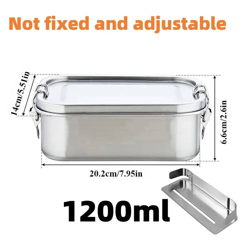 Edelstahl Bento Lunchbox 800ml – Auslaufsicher, Fächer, Spülmaschinenfest