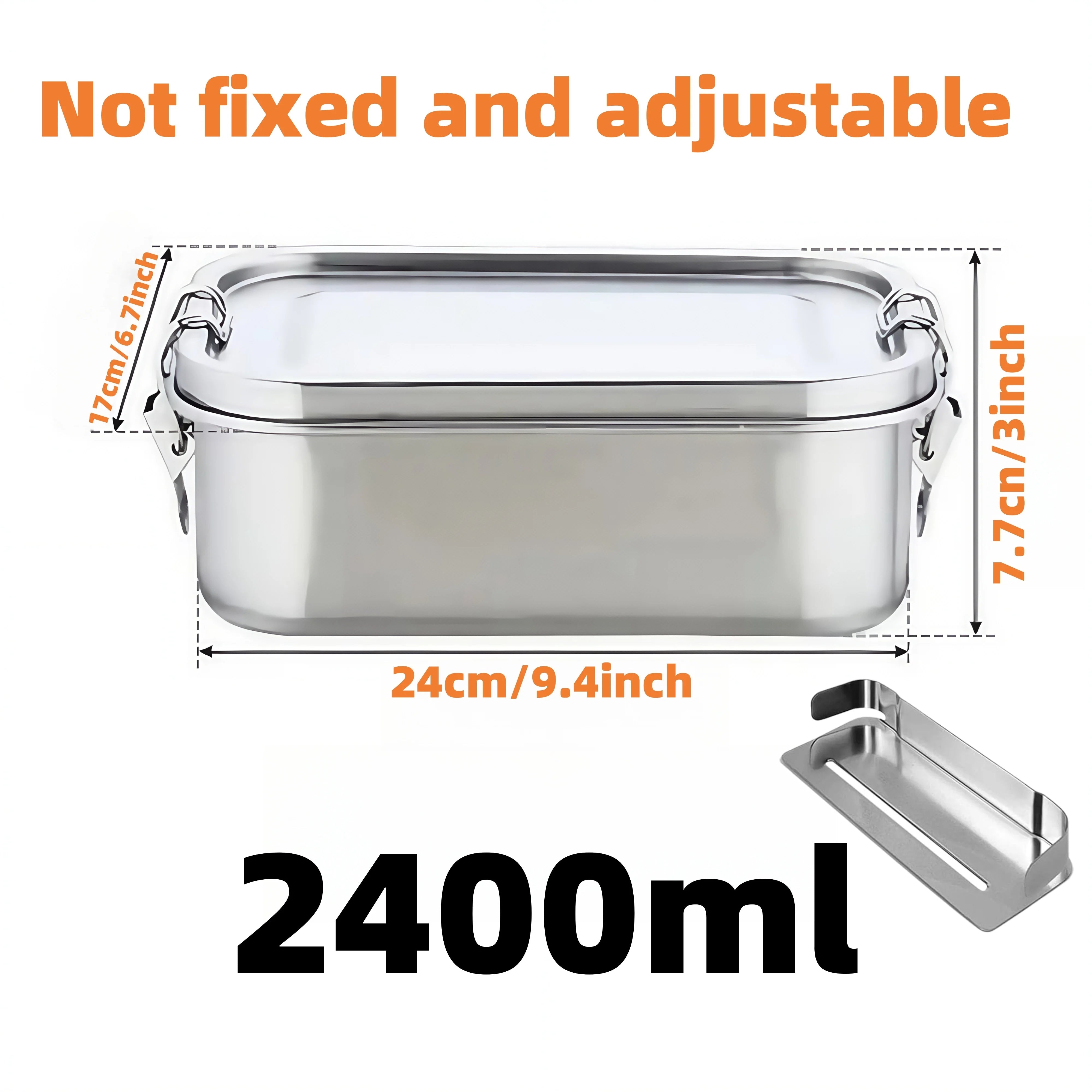 Edelstahl Bento Lunchbox 800ml – Auslaufsicher, Fächer, Spülmaschinenfest