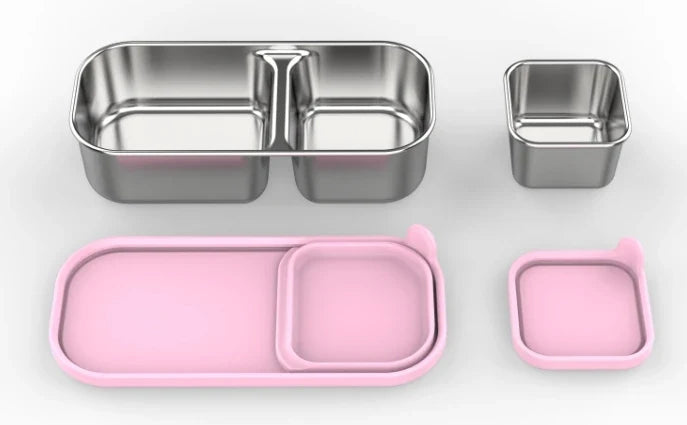 RVS Lunchbox – 975 ml Bentobox met 3 Vakken & Lekwerende Deksel 10