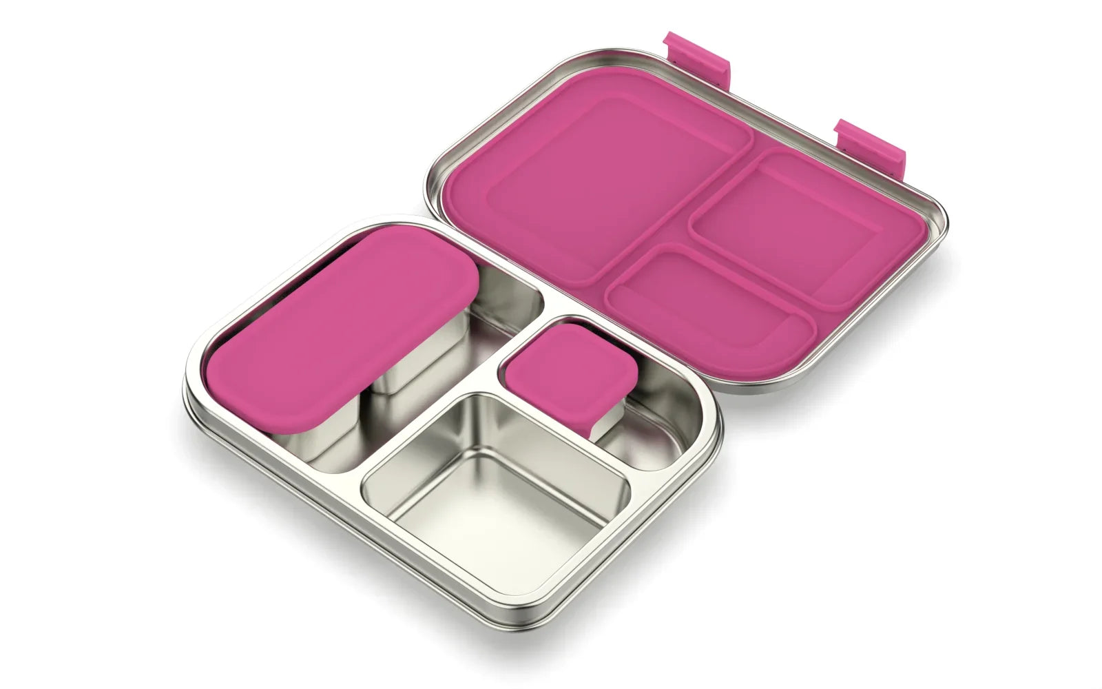 RVS Lunchbox – 975 ml Bentobox met 3 Vakken & Lekwerende Deksel 16