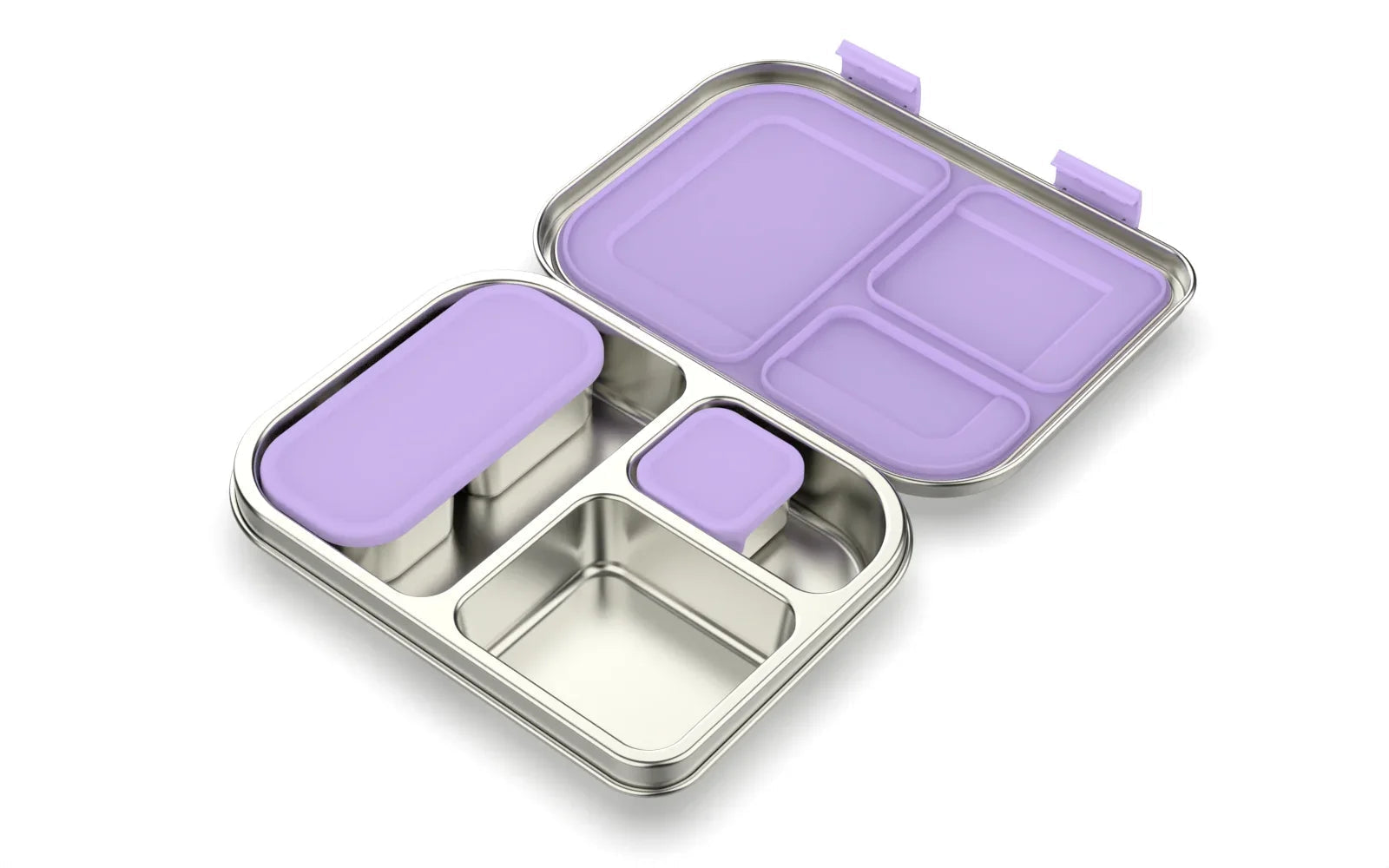 RVS Lunchbox – 975 ml Bentobox met 3 Vakken & Lekwerende Deksel 25