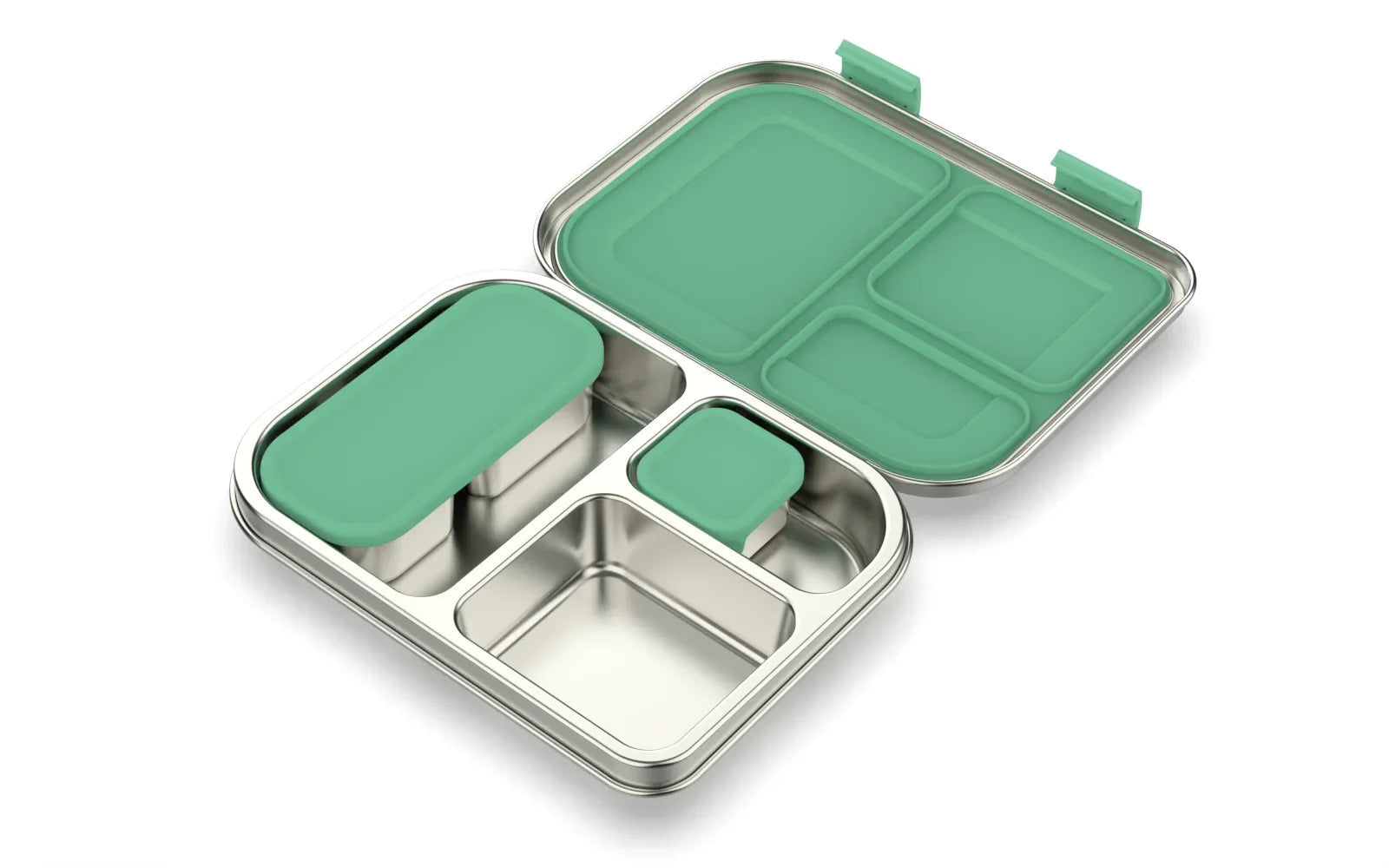 RVS Lunchbox – 975 ml Bentobox met 3 Vakken & Lekwerende Deksel 27
