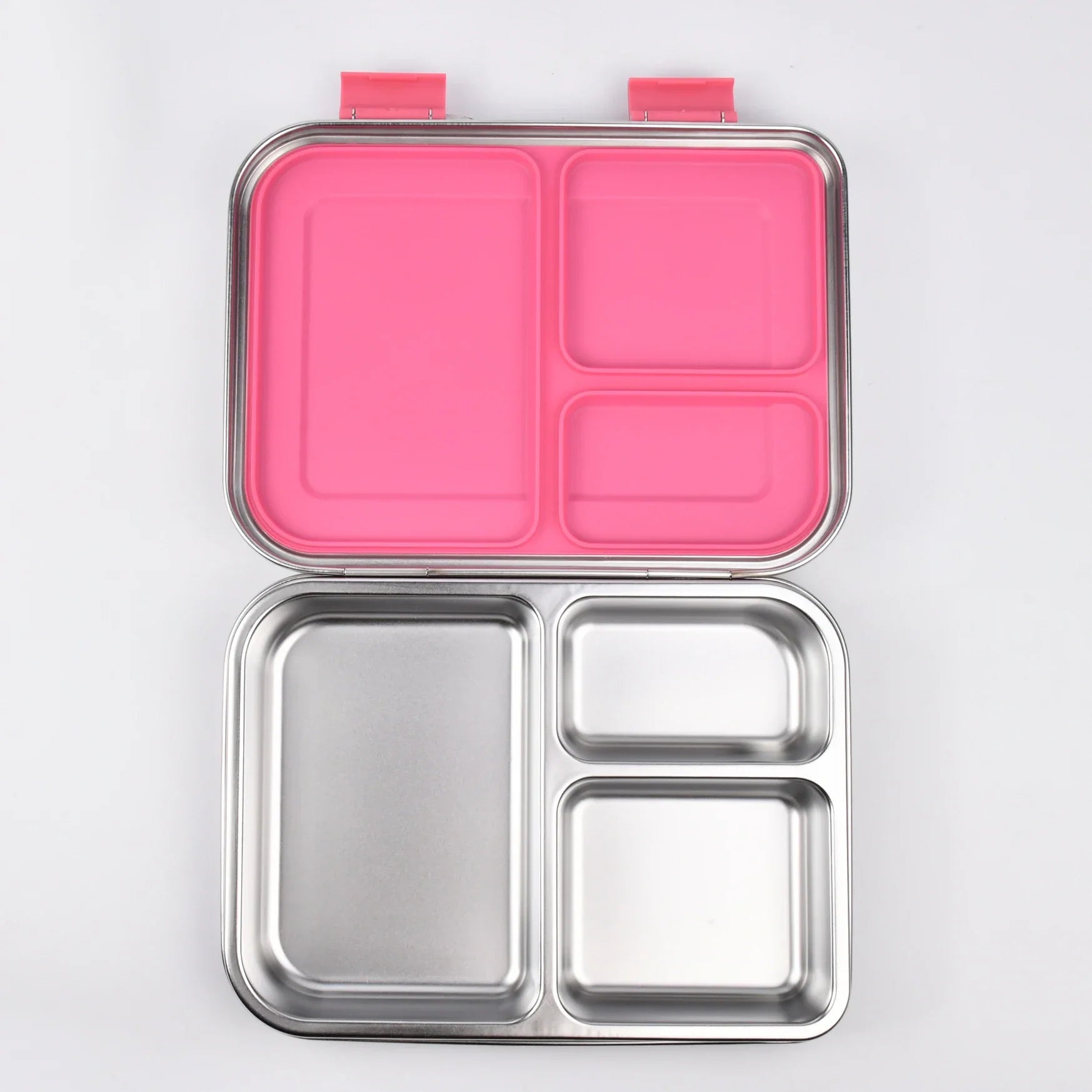 RVS Lunchbox – 975 ml Bentobox met 3 Vakken & Lekwerende Deksel 6