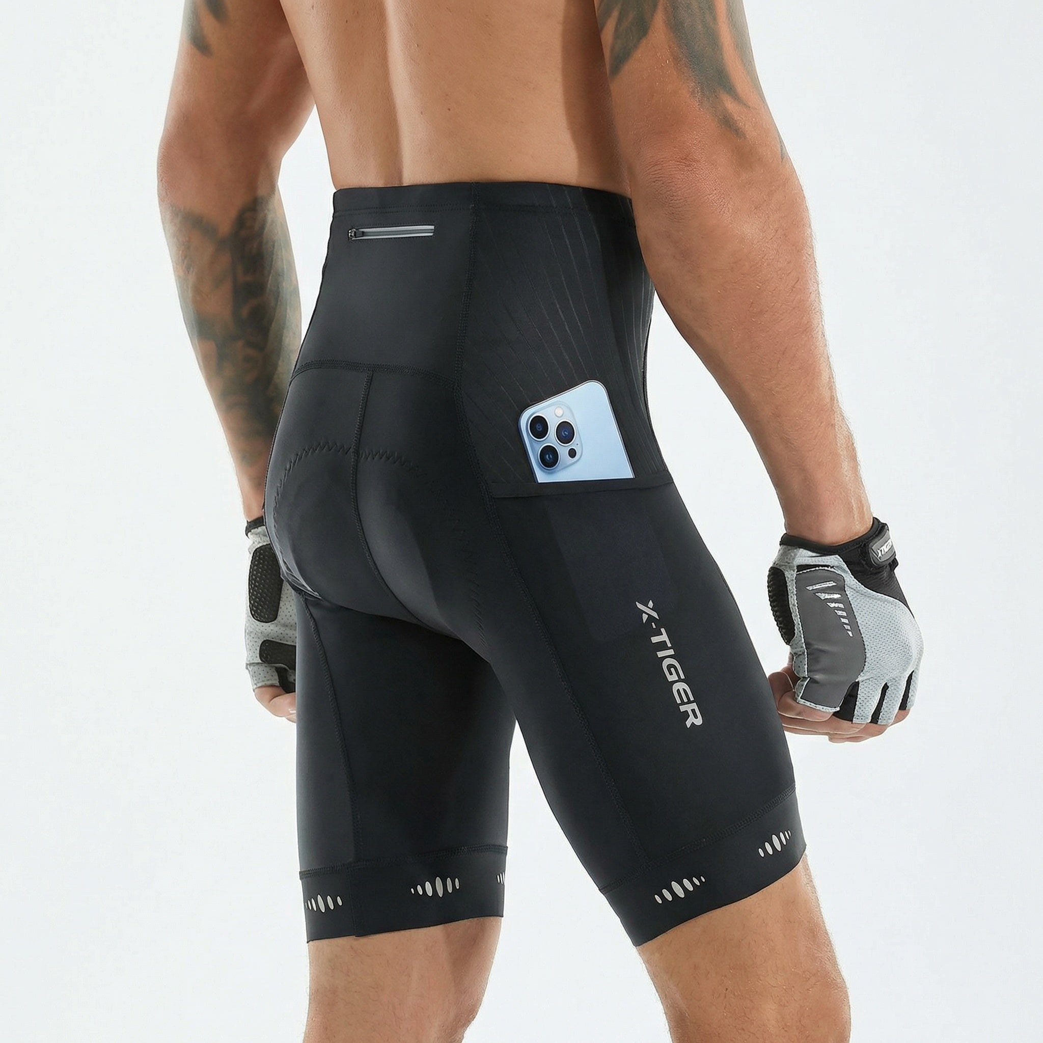 Fahrradhose Herren – Schnell trocknend, rutschfeste Beinabschlüsse & Komfort-Gel-Polster (5D)