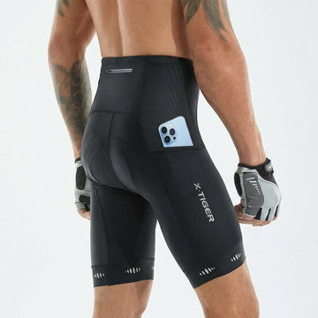Fahrradhose Herren – Schnell trocknend, rutschfeste Beinabschlüsse & Komfort-Gel-Polster (5D)
