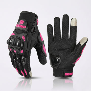 Motorhandschoenen Dames – Ademend, Anti-Slip & Touchscreen met Knokkelbescherming