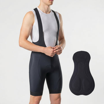 Pantalón de ciclismo para hombre con tirantes – de secado rápido, perneras antideslizantes y tirantes de malla