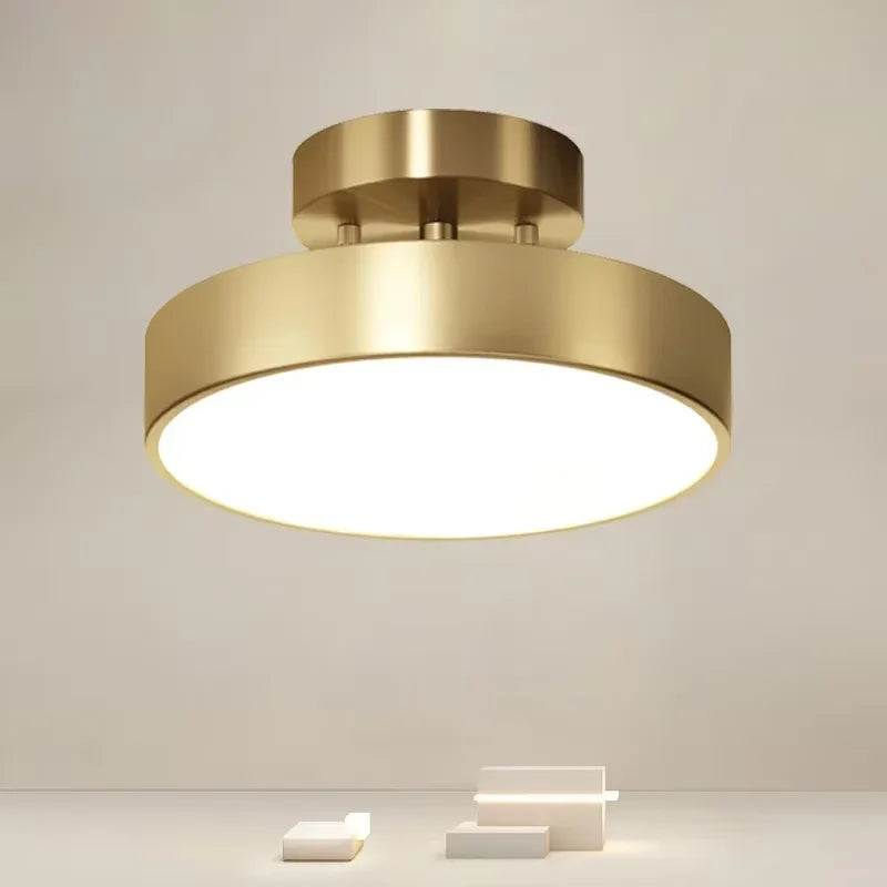 CopperLux – Lámpara de techo LED retro cobre – Diseño compacto y de bajo consumo energético