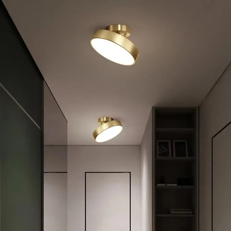 CopperLux – Lámpara de techo LED retro cobre – Diseño compacto y de bajo consumo energético