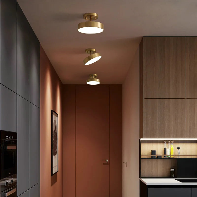 CopperLux – Lámpara de techo LED retro cobre – Diseño compacto y de bajo consumo energético