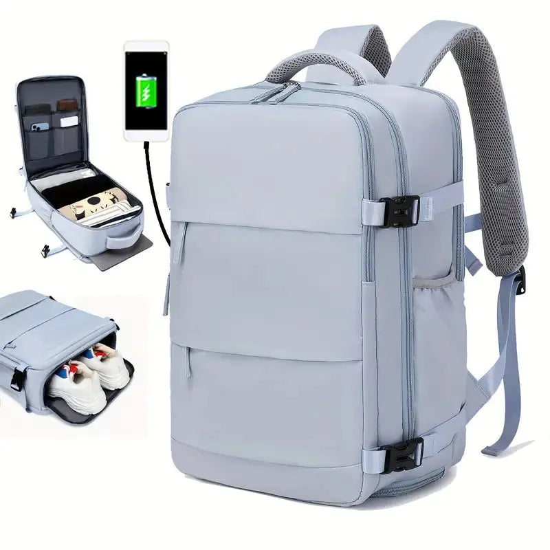 Equipaxe de man Mochila – Carga USB | Impermeable e Viaxe Intelixente