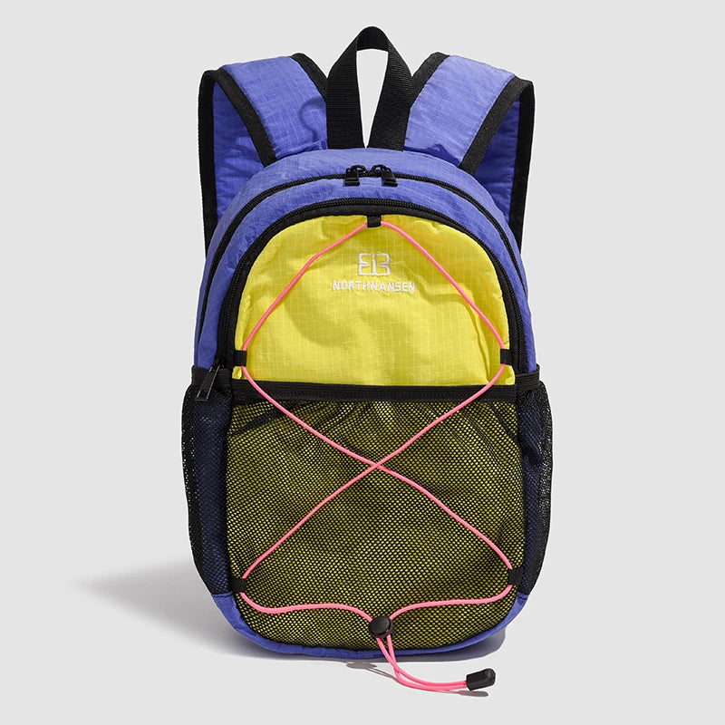 Mochila para mujer al aire libre – Ligera y deportiva con bloques de color