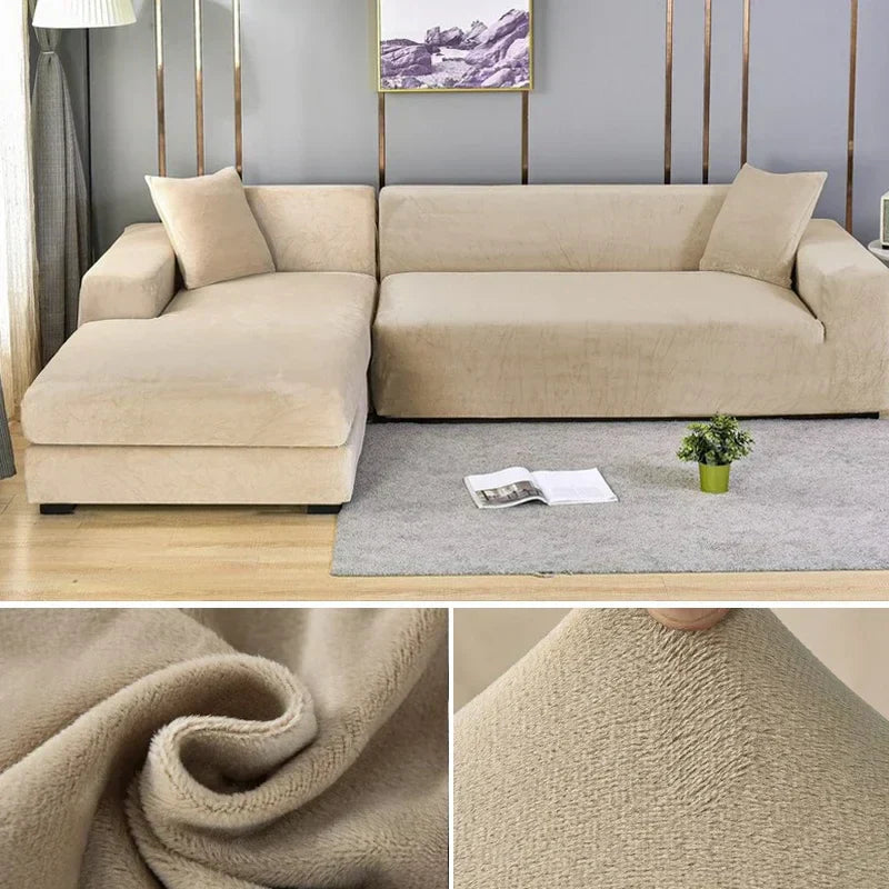 Samtlux – Velvet stretch sofa cover non-slip – style & protection at home