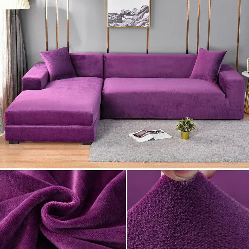 Samtlux – Velvet stretch sofa cover non-slip – style & protection at home