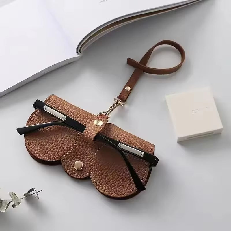 Revalki Sun Cover - Leather case with snap closure for glasses
