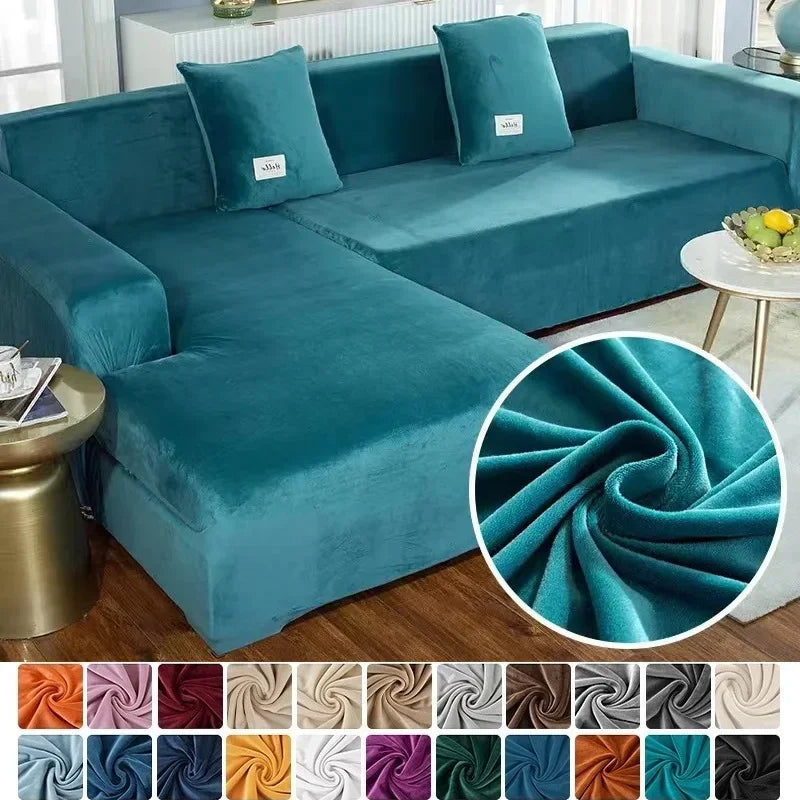 Samtlux – Velvet stretch sofa cover non-slip – style & protection at home