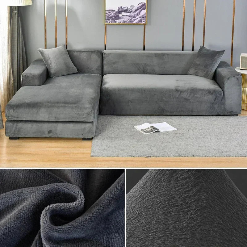 Samtlux – Velvet stretch sofa cover non-slip – style & protection at home