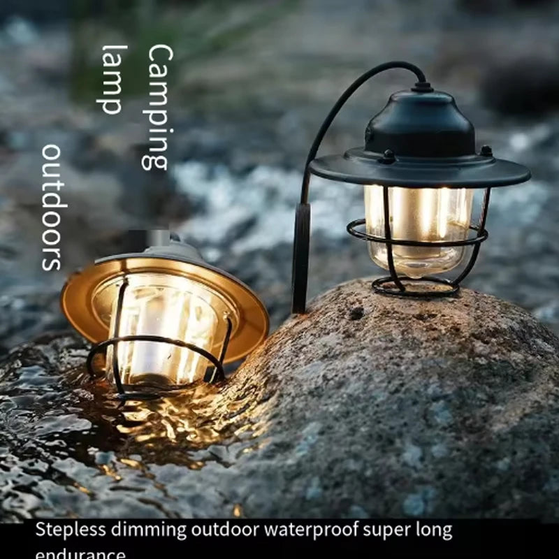 Retro Outdoor Campinglampe – Stimmungsvolle Beleuchtung für Zuhause & Abenteuer