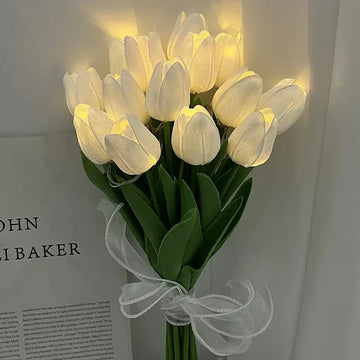 TulipGlow – Làmpada de nit LED portàtil de tulipes amb llum càlida – Decorativa