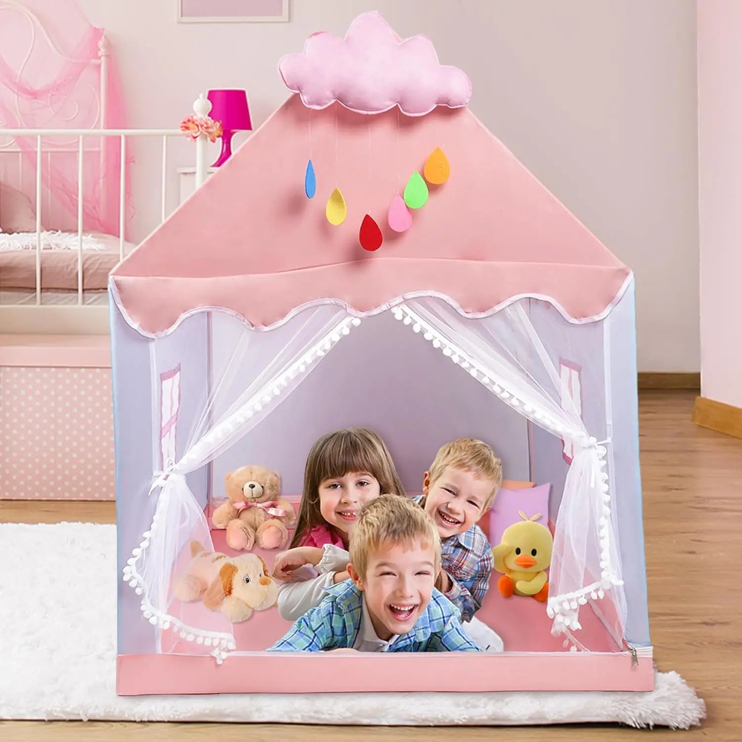 Tienda de Princesa BeerKid Rosada – Tienda Infantil para Interior y Exterior