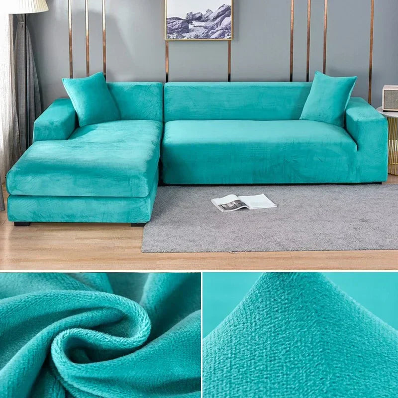 Samtlux – Velvet stretch sofa cover non-slip – style & protection at home