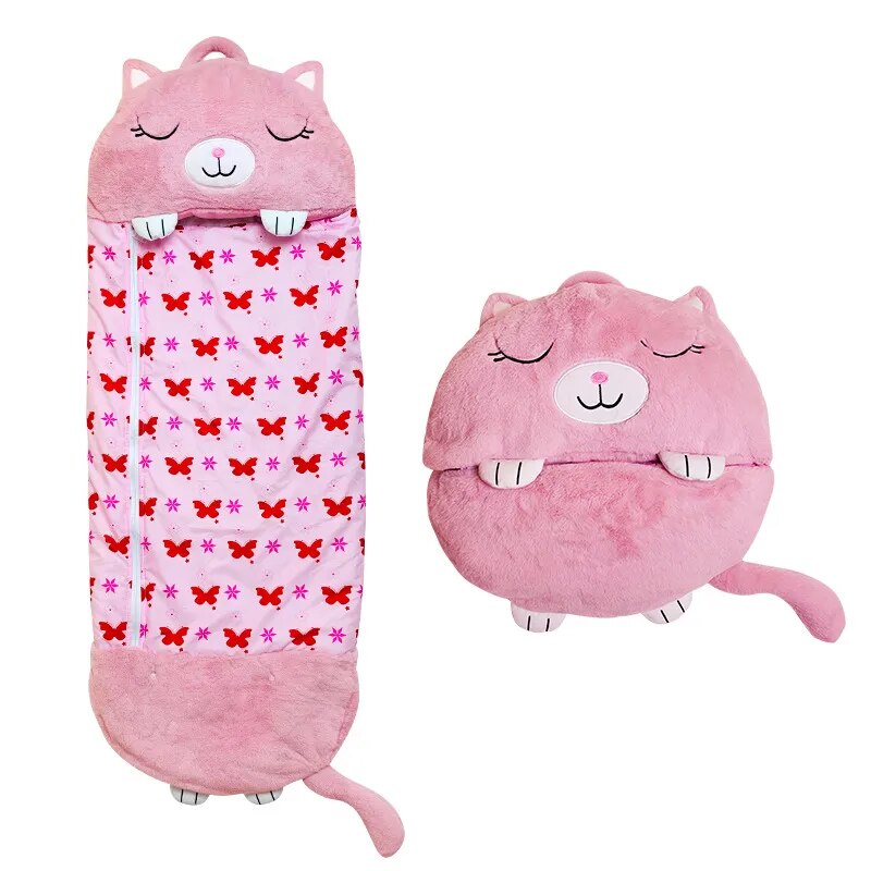 MagicalCuddle 2-en-1 Saco de durmir e peluche – Para nenos de 3 a 8 anos