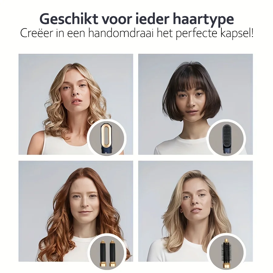 5-in-1 Hair Dryer Brush – Air Styler with 5 Attachments & Ionic Technology