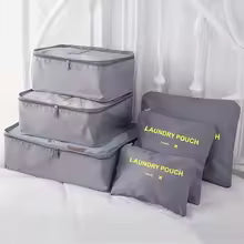 Reis Organizer Set – 6-Delige Opbergkubussen met Ademend Mesh & Ruimtebesparend Ontwerp Vestragear