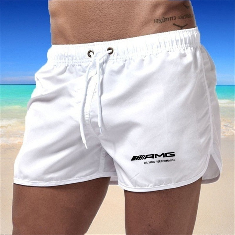 Herren Badeshorts – schnell trocknende Shorts mit Kordelzug und leichtem Schnitt  